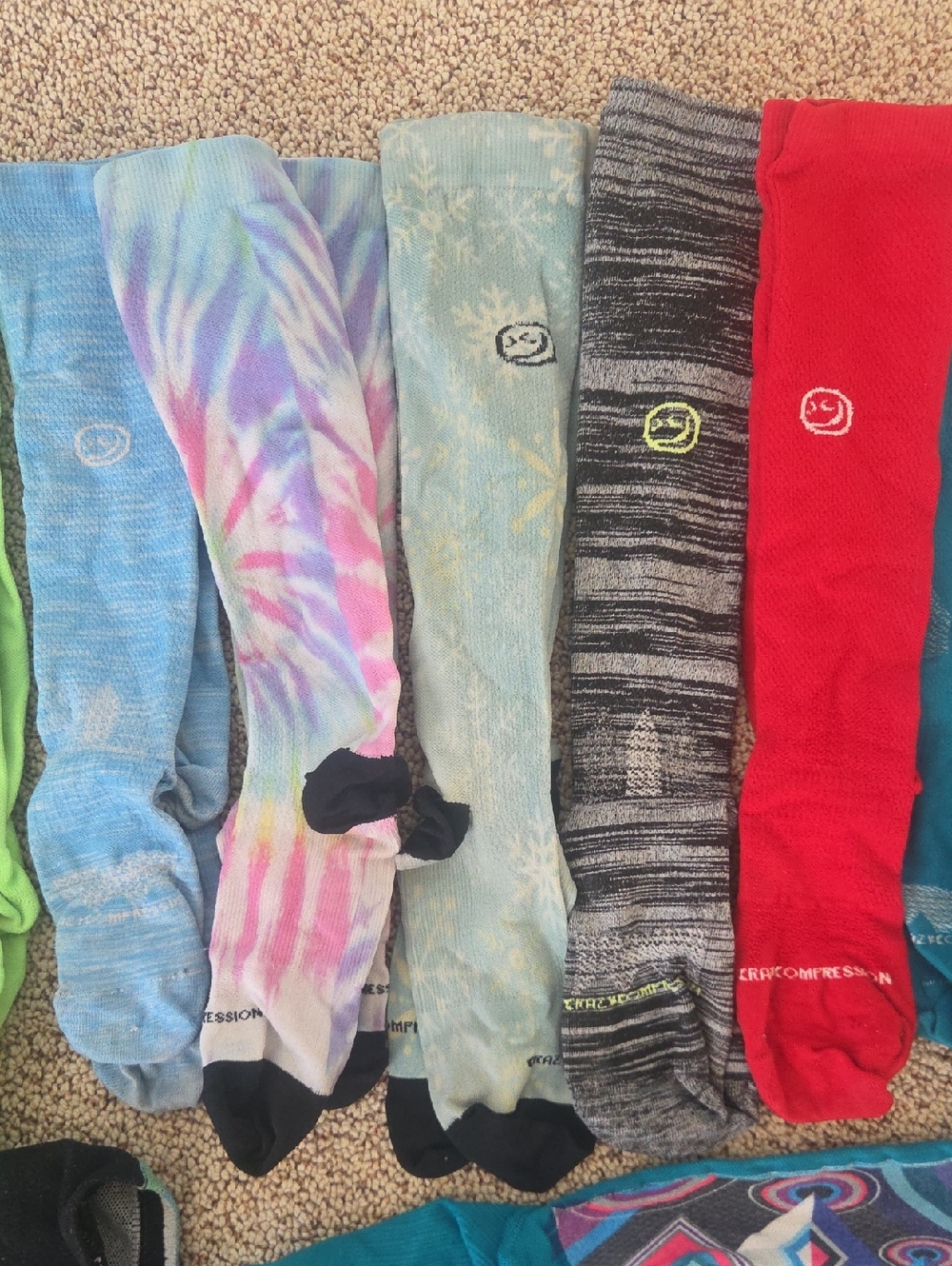 Woman's small/medium Crazy Compression socks 12pairs total - Picture 3 of 6